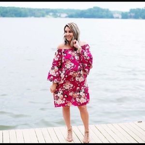 Floral off the shoulder dress